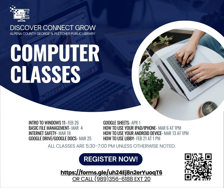 Computer classes event graphic