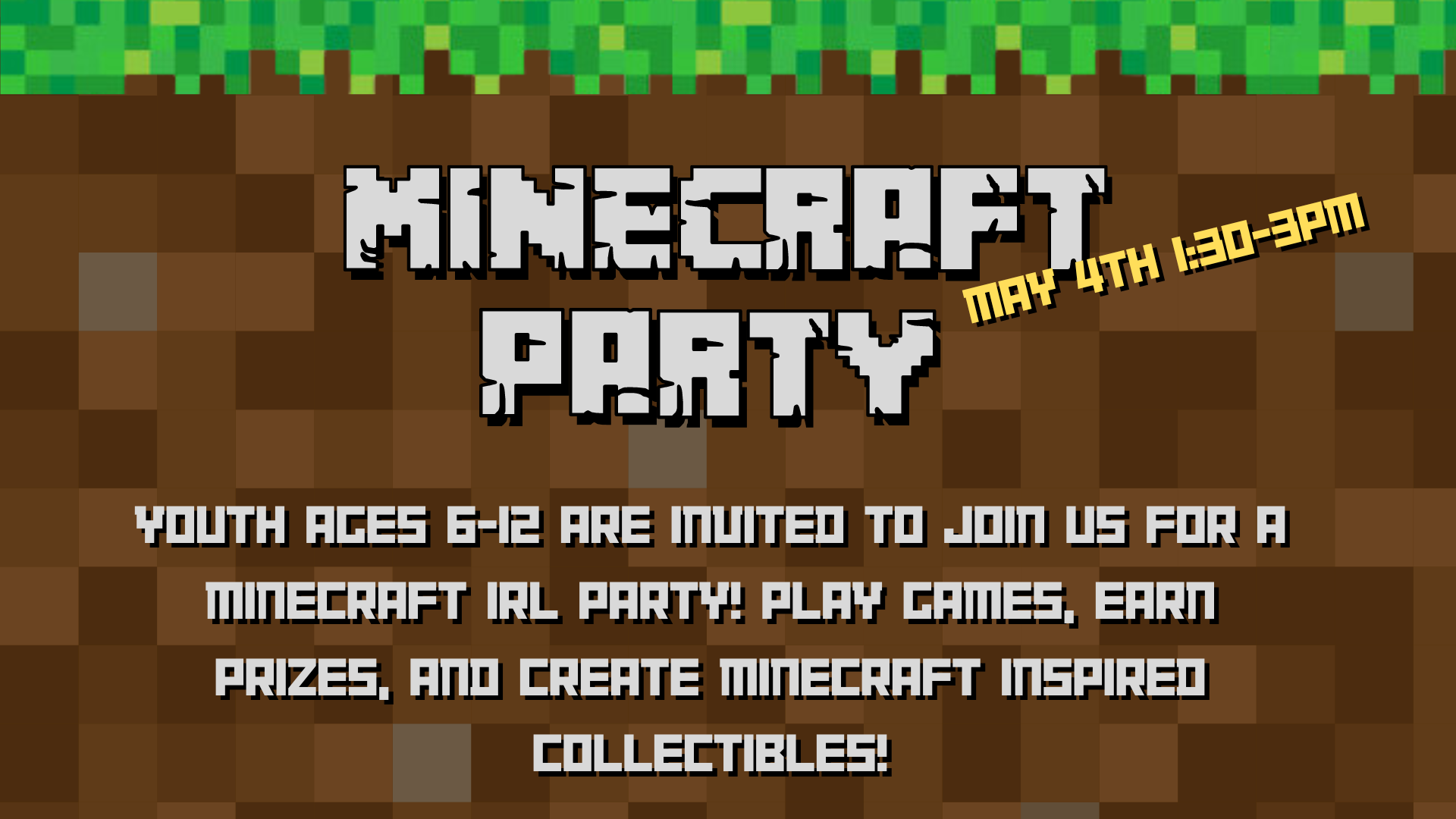 Minecraft IRL event graphic