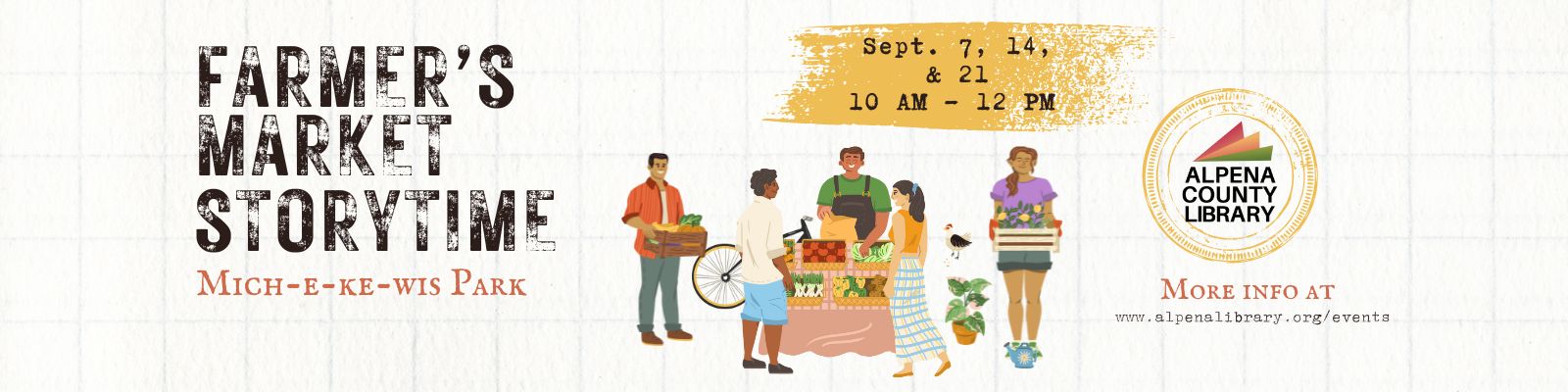 Storytime at Farmers Market Sept feature graphic