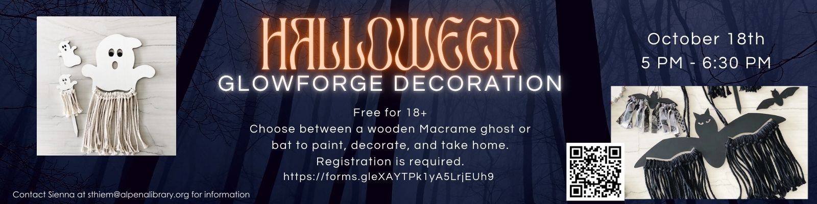 Halloween Glowforge craft event feature graphic