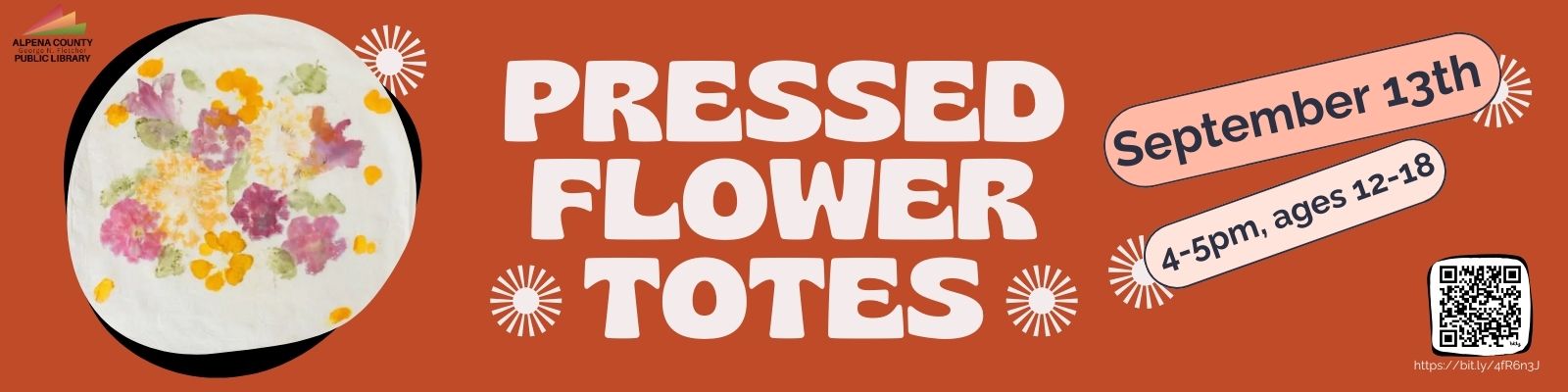 Pressed Flower Totes feature graphic