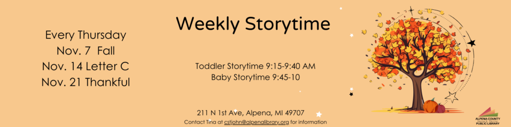 Weekly Storytime Nov feature graphic