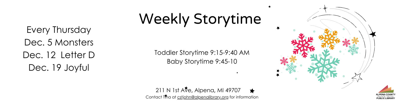 Weekly Storytime feature graphic